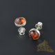 Cherry Stud amber earrings